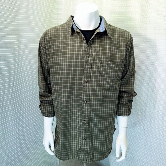 VTG Woolrich Mid-Weight Plaid Shirt Outdoor Loden Green Men's XXL EUC - Picture 15 of 15